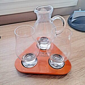 Official Glencairn Whisky Tasting Set - 2 Glasses, Water Jug & Wooden Tray